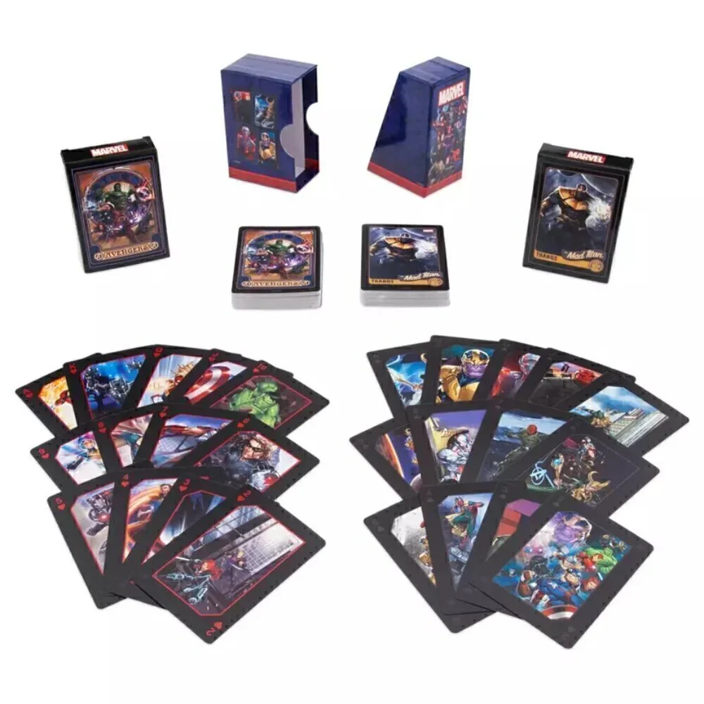 🃏✨ NWT Marvel Comics Heroes & Villains Illustrated Playing Cards – 2-Pack